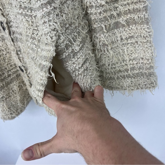 Free People Cream and Tan Teddy Jacket Cardigan - Picture 7 of 9
